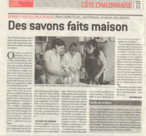 Lire la suite à propos de l’article Article sur les stages savons (saponification à froid) organisés à la savonnerie