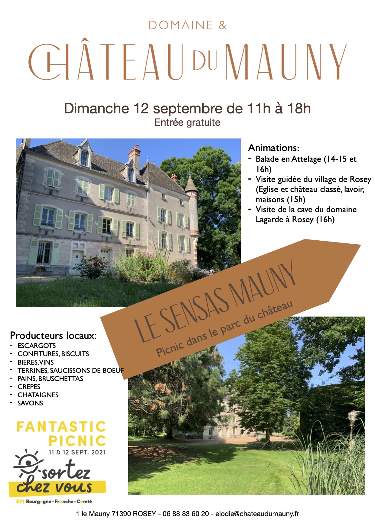 Lire la suite à propos de l’article Fantastic picnic au château de Mauny (Rosey) le 12/09/2021