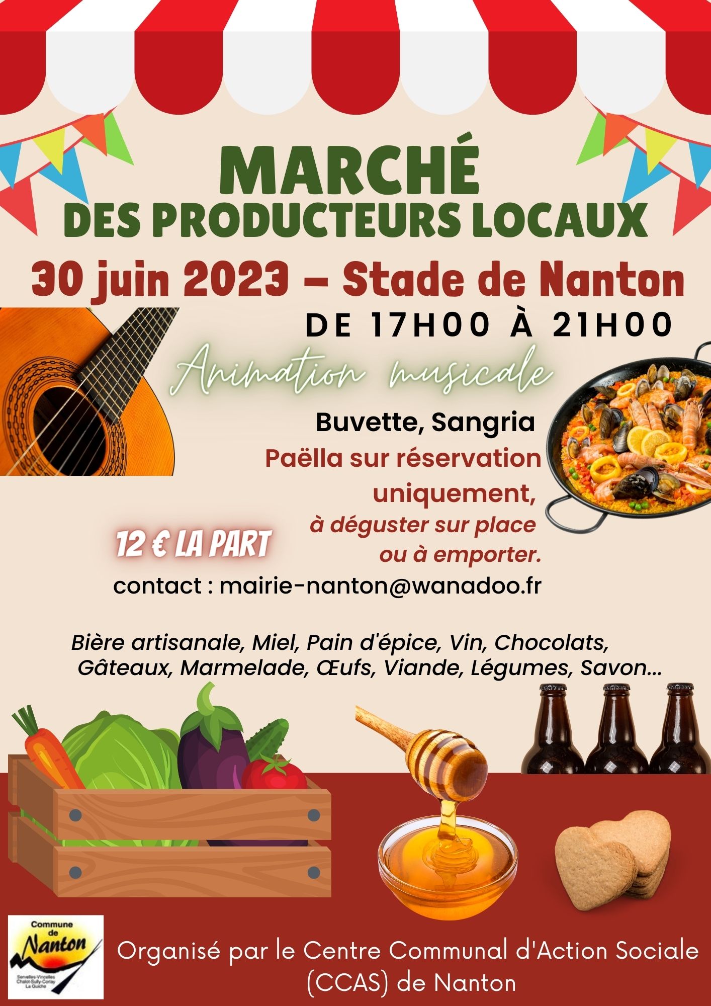 Lire la suite à propos de l’article Marché festif de producteurs à Nanton le 30 juin 2023