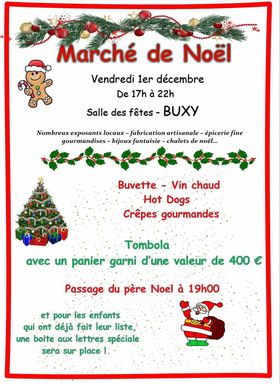 Lire la suite à propos de l’article Marché de Noël de Buxy le 1er décembre 2023