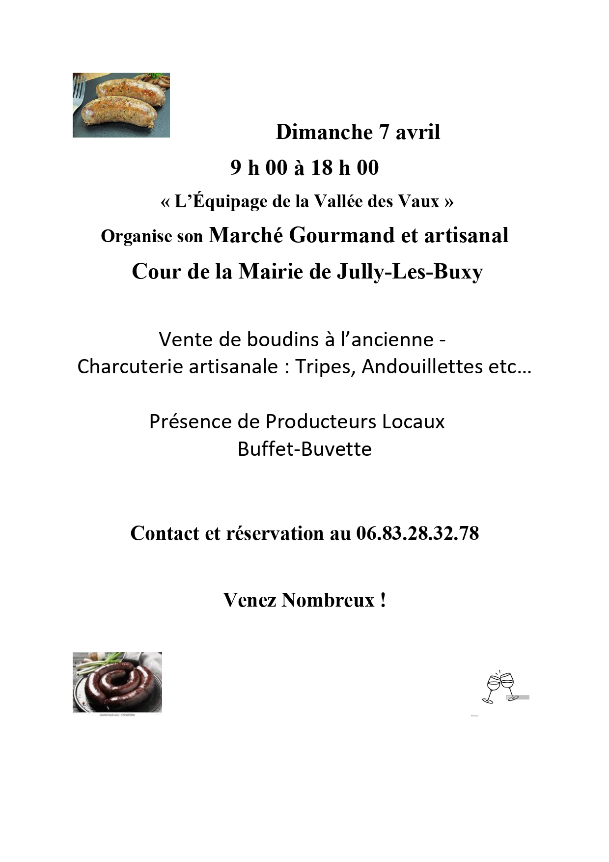 Lire la suite à propos de l’article Marché de producteurs et d’artisans à Jully les Buxy le 07 avril 2024