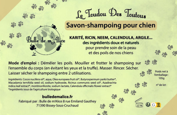Le Toudou des toutous (savon-shampoing pour chiens) – Image 2