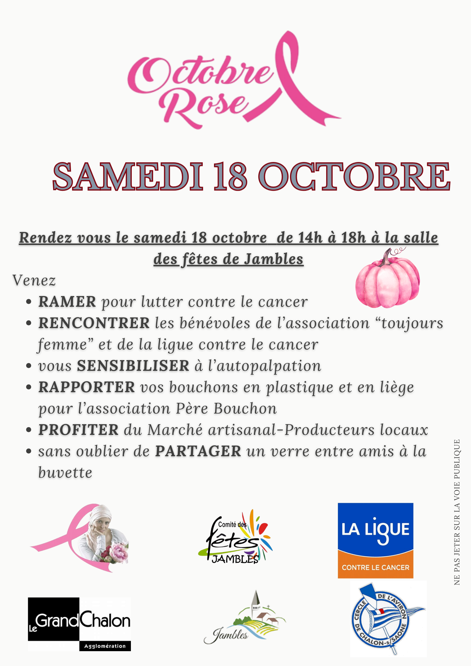 octobre rose à jambles