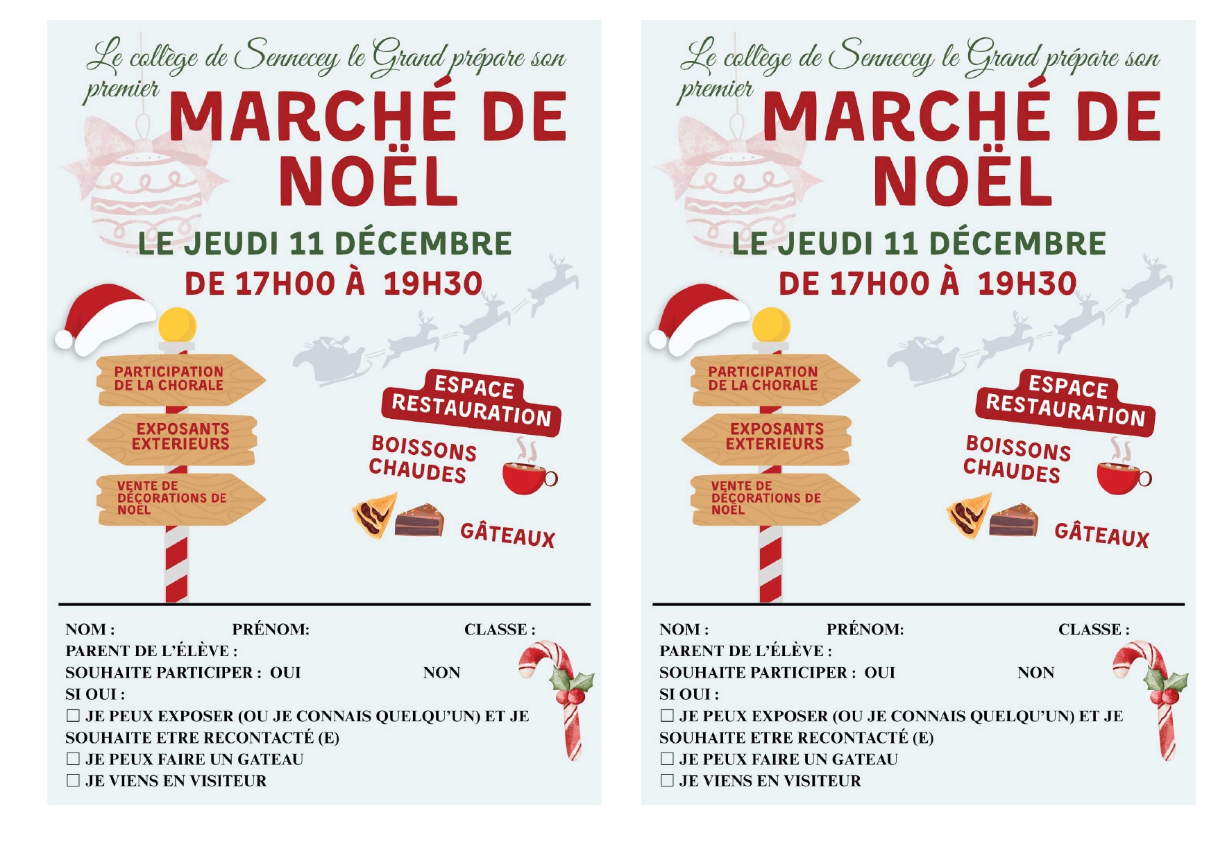Lire la suite à propos de l’article Marché de noël au collège de Sennecey le 11 décembre 2025