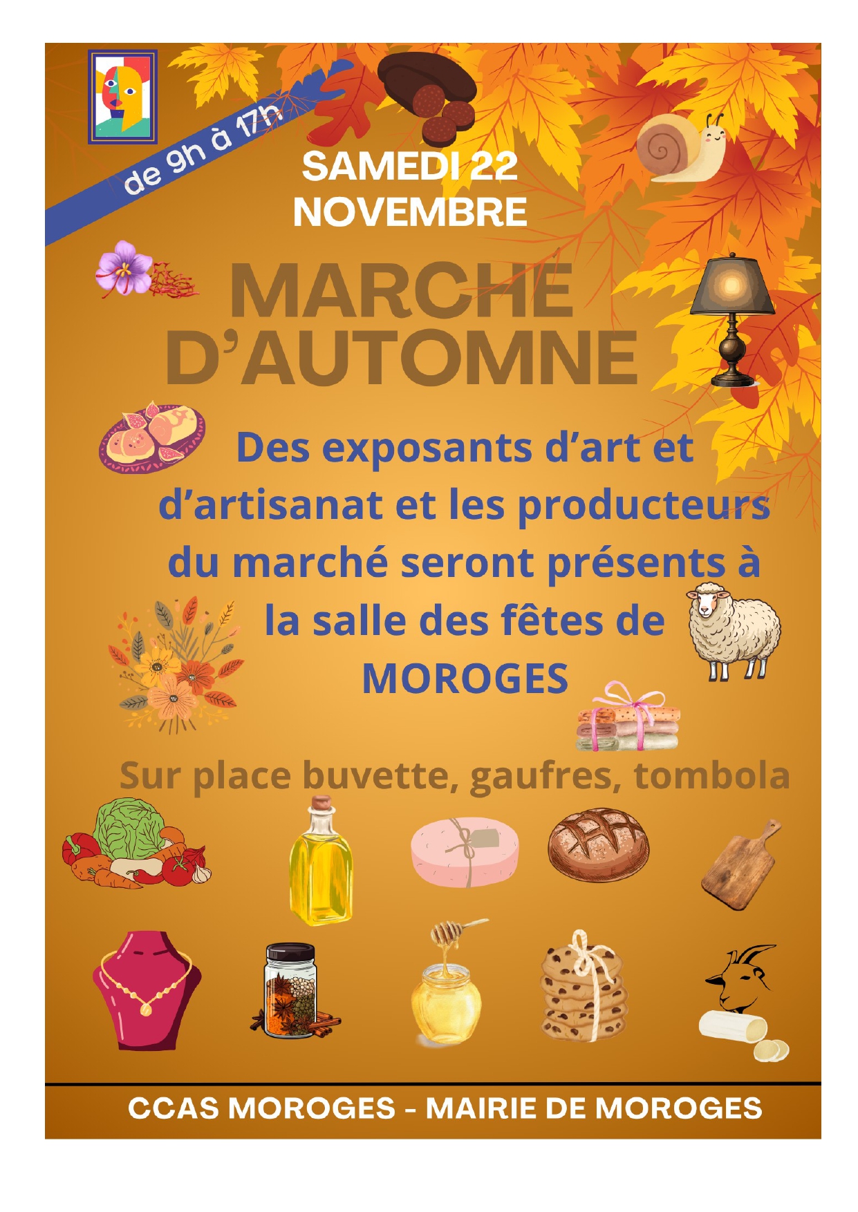 Lire la suite à propos de l’article Marché d’automne à la salle des fêtes de Moroges le 22/11/25