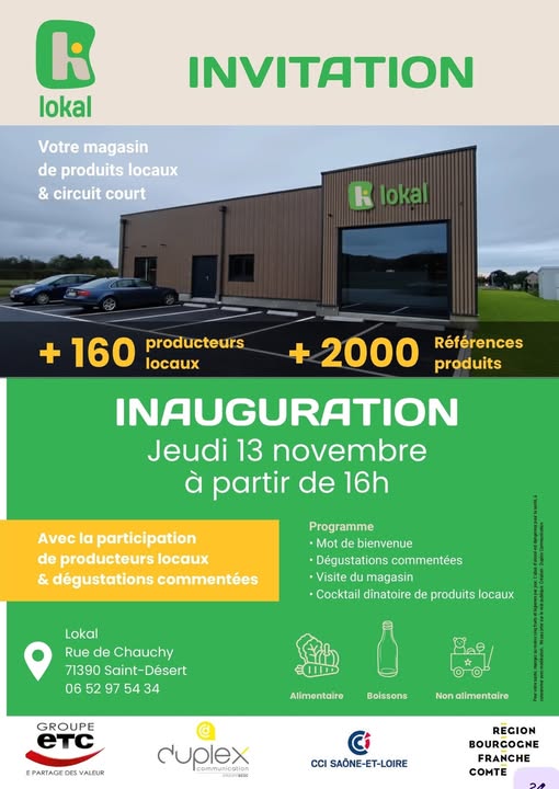 Lire la suite à propos de l’article Inauguration de Lokal le 13 novembre 2025 à St Désert