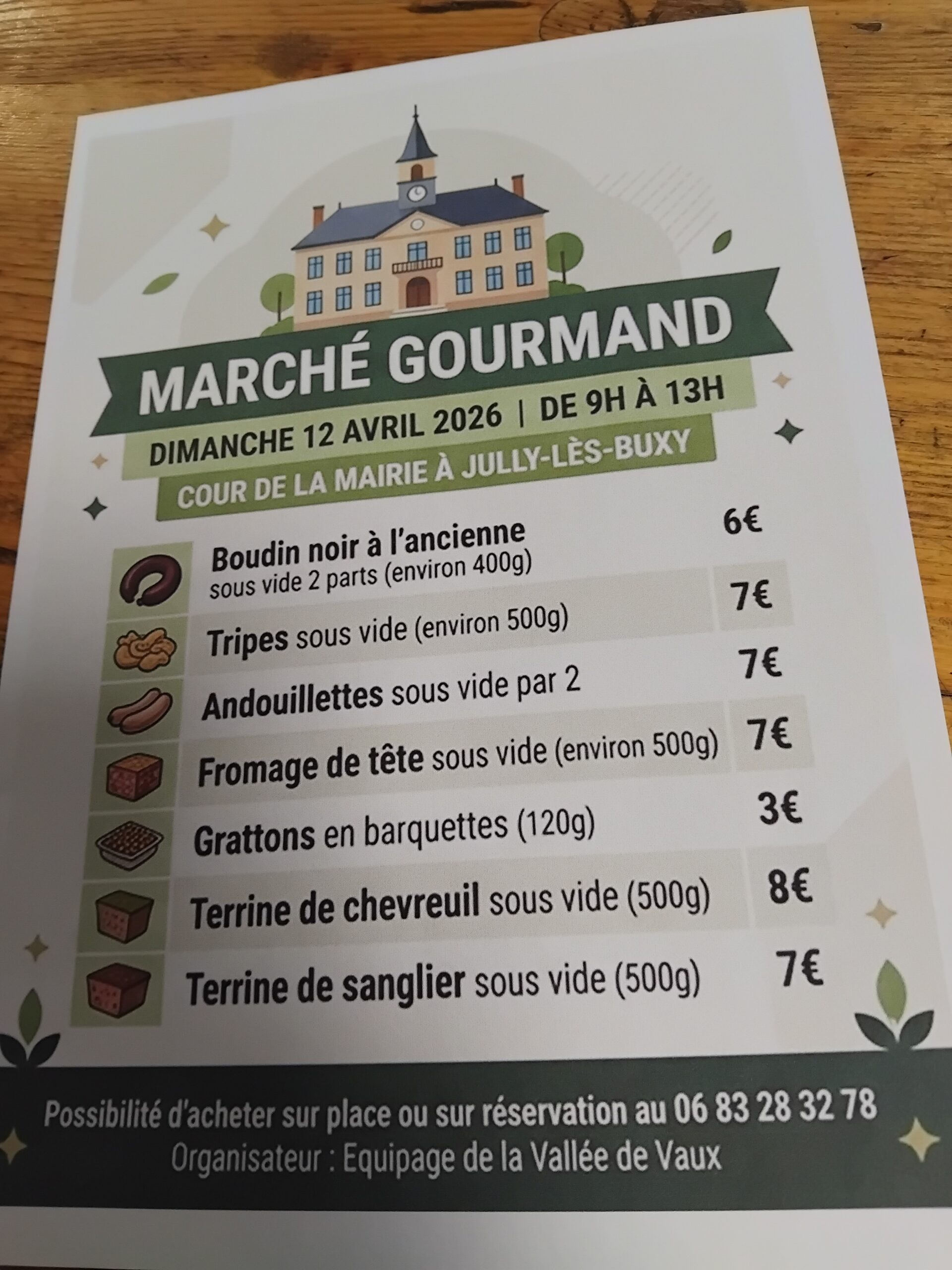 Lire la suite à propos de l’article Marché gourmand à Jully les Buxy le 12/04/26