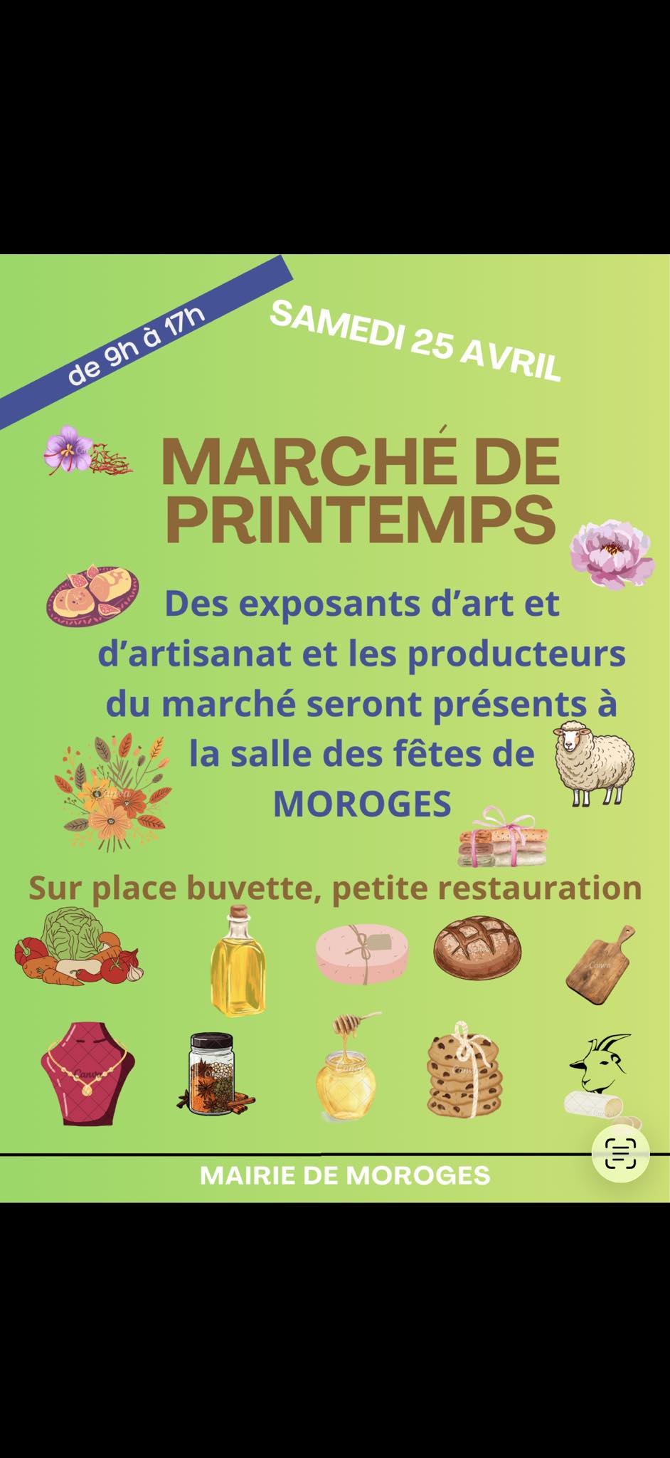 Lire la suite à propos de l’article marché de printemps à Moroges le 25 avril 2026
