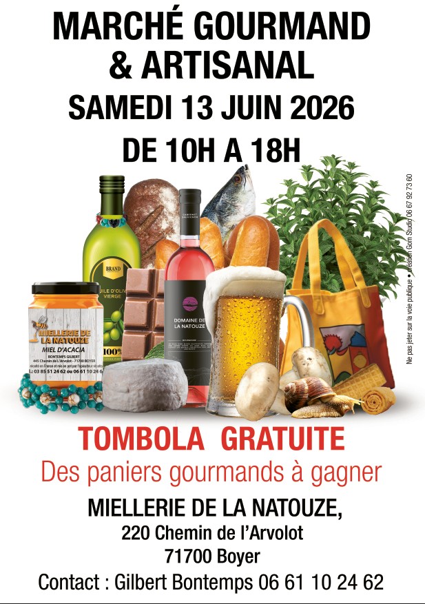affiche portes ouvertes miellerie de la Natouze Boyer juin 2026